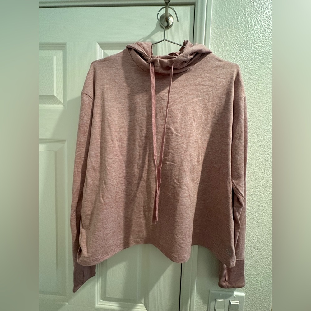GapFit light pink hoodie with slit back
